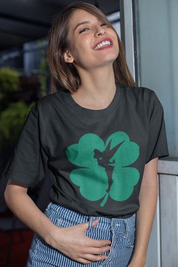 Disney Tinker Bell Green Shamrock St. Patrick's Day Sweatshirt