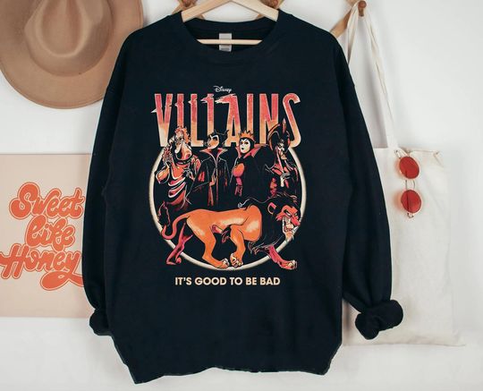 Retro Disney Villains Group Sweatshirt