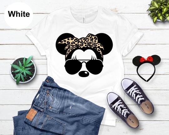 Disney Mouse Shirt, Minnie Mickey Leopard Shirts