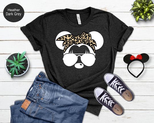 Disney Mouse Shirt, Minnie Mickey Leopard Shirts