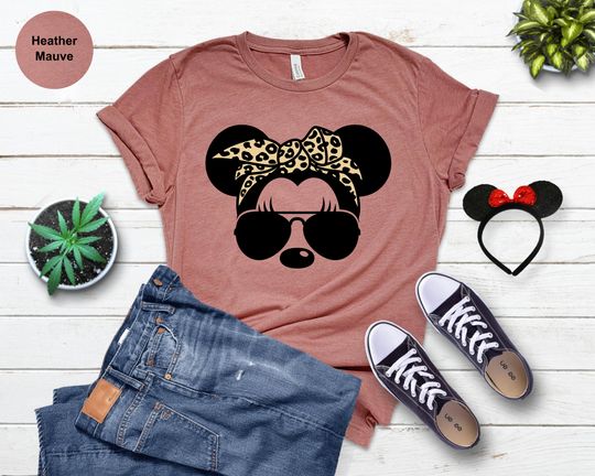 Disney Mouse Shirt, Minnie Mickey Leopard Shirts