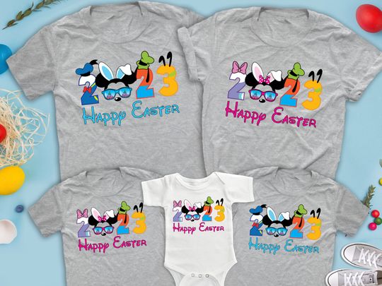 Happy Easter 2023 Shirts, Disneyland and Disneyworld Easter matching shirts