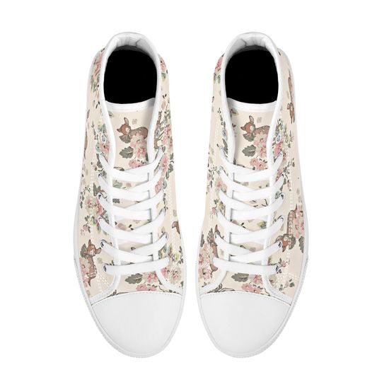 Flowers Cute Disney High Top Sneakers