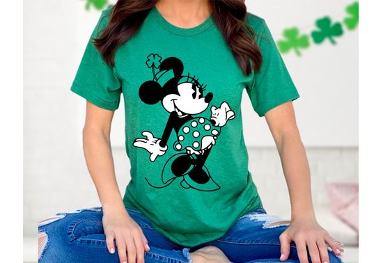 Disney St Patricks Day Shirt, Shamrock Minnie, St Patricks Day Minnie Sweatshirt
