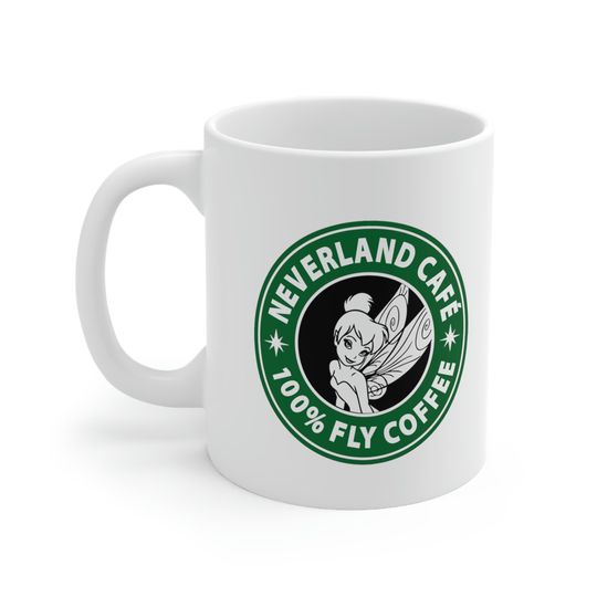Neverland Tinker bell starbucks Funny Mug Disney fan gift her mugs