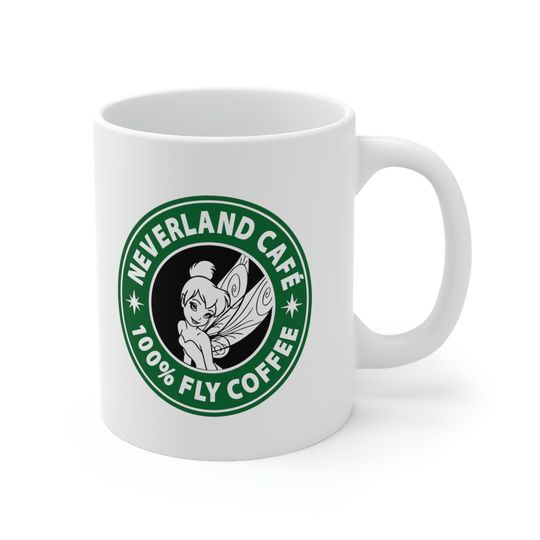 Neverland Tinker bell starbucks Funny Mug Disney fan gift her mugs