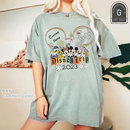 Personalized Disney Family Vacation 2023 Shirt, Mickey and Friends Matching Tee
