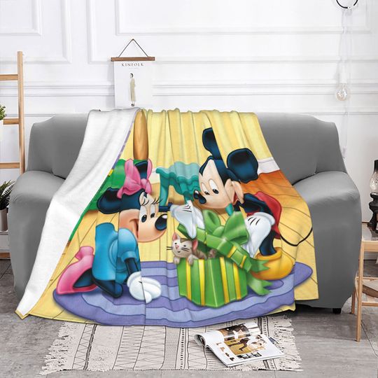 Custom Name Blanket Disney Mickey Mouse Tapestry Personalized Blankets Birthday Gift Customized