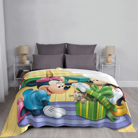 Custom Name Blanket Disney Mickey Mouse Tapestry Personalized Blankets Birthday Gift Customized
