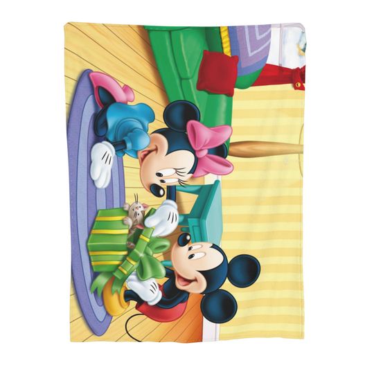 Custom Name Blanket Disney Mickey Mouse Tapestry Personalized Blankets Birthday Gift Customized