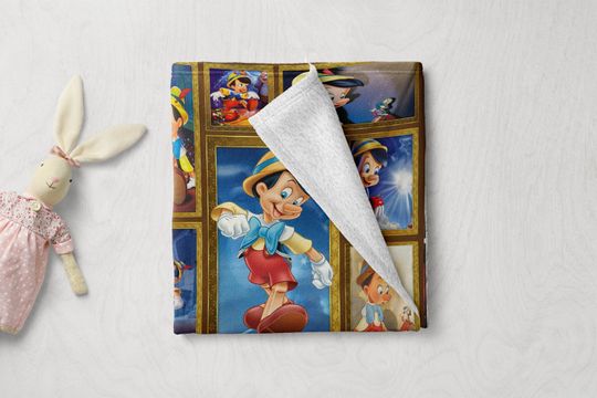 Disney Pinocchio Blanket - Disney Lovers Throw Quilt