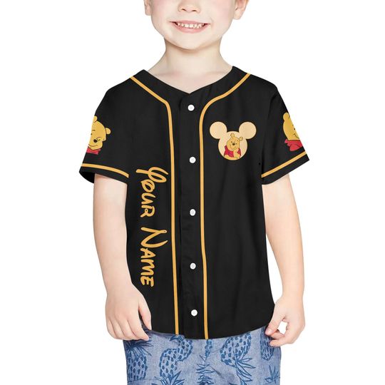 Personalize Disney Winnie The Pooh Baseball Jeseys