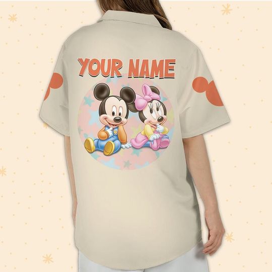 Personalize Disney Baby beige Hawaii Shirt