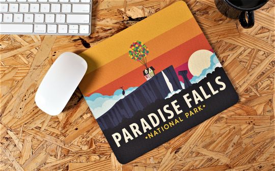 Disney UP Mouse Pad, Paradise Falls National Park Mouse Pad