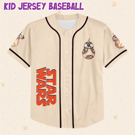 Personalize Star Wars BB8 Chibi Style Custom Disney Baseball Jersey