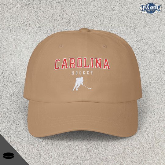 Carolina Hockey Embroidered Classic Dad Cap - Sports Fan Apparel, Retro Baseball Hat, Vintage Cap, Hockey Team, Hockey Lover Gift, Hurricane