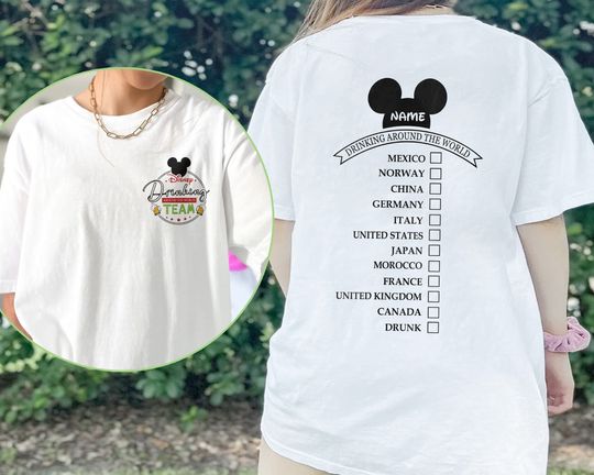 Drinking Around the World  Shirt, Disney Epcot World Tour Shirt