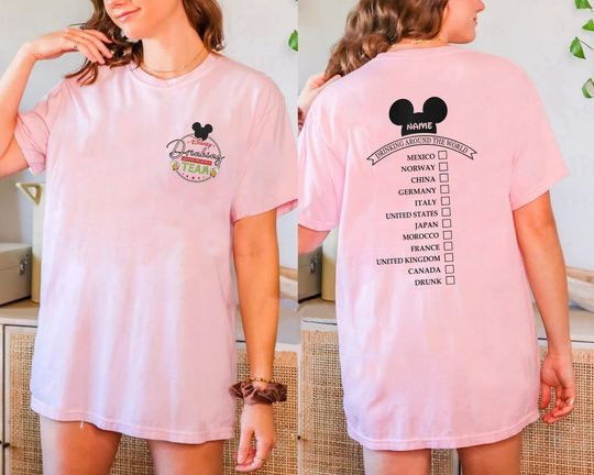 Drinking Around the World  Shirt, Disney Epcot World Tour Shirt