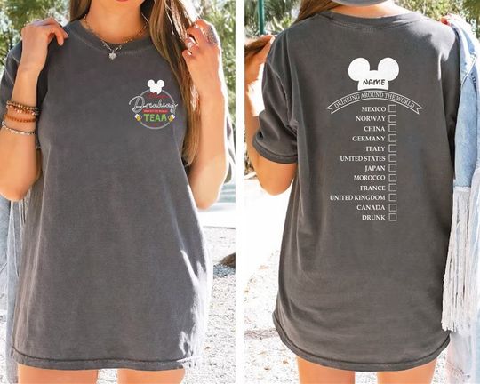 Drinking Around the World  Shirt, Disney Epcot World Tour Shirt