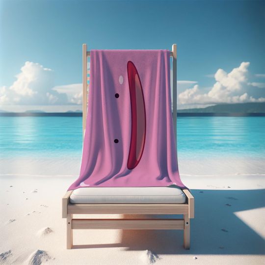 Minimal Ditto Poke Towl, Kids Beach Towel, Cartoon Design Pool Towel, Birthday Gift, Gift for 90's, Gift for Him/Her, Poke Gift