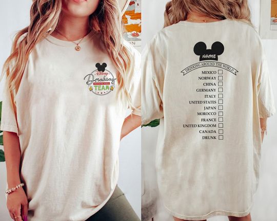Drinking Around the World  Shirt, Disney Epcot World Tour Shirt