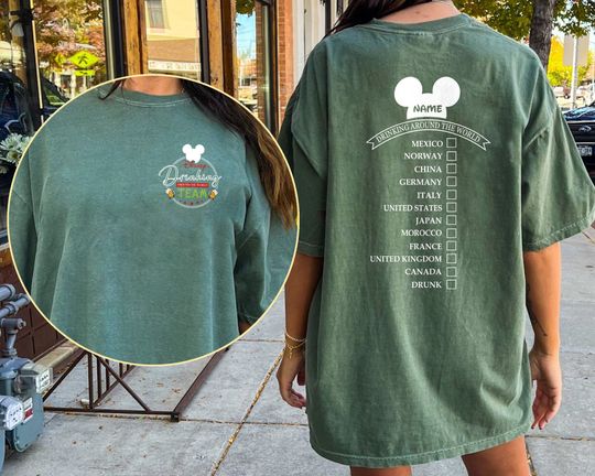 Drinking Around the World  Shirt, Disney Epcot World Tour Shirt