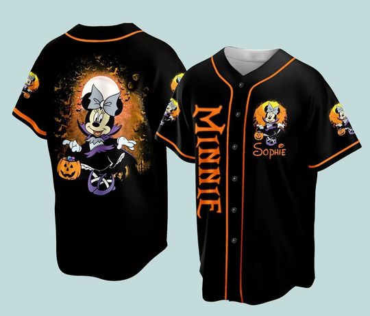 Custom Adult Baseball Jersey, Disneyland Halloween Jersey