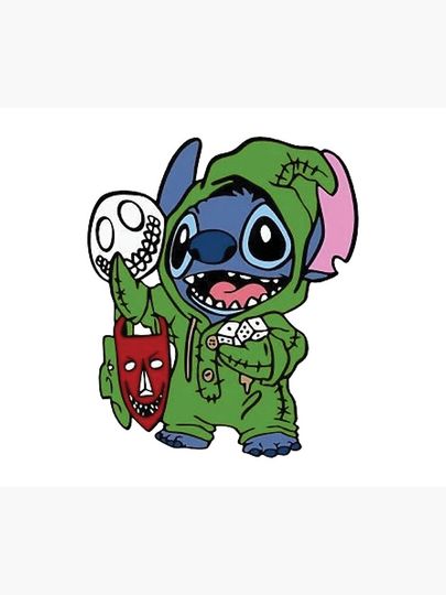 Stitch Jack Skellington Disney Halloween Poster