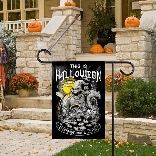Nightmare Before Christmas Garden Flag, Disney Halloween Flag