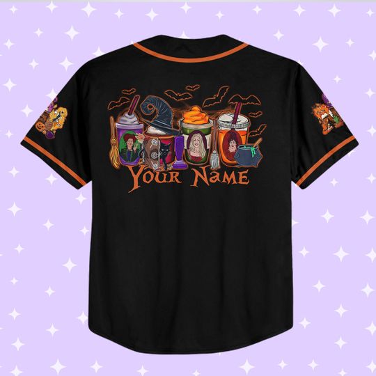 Personalized Halloween Disney Hocus Pocus Coffee Jersey, Custom Disney Jersey