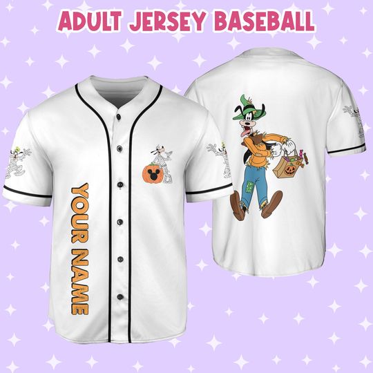 Personalized Halloween Disney Vintage Funny Goofy Jersey