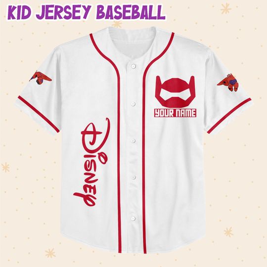 Personalized Disney Big Hero 6 BayMax In Armor Baseball Jersey