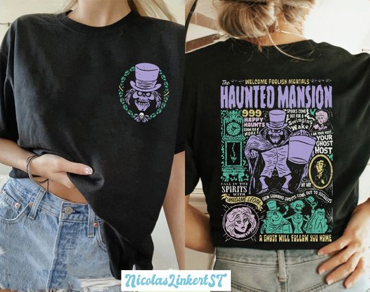 Vintage Disneyland Haunted Mansion Shirt, WDW Trick or Treat  Shirt