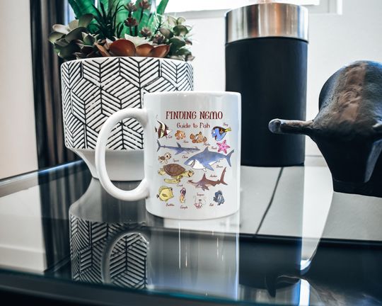 Fish Guide Mug, Finding Nemo Disney Pixar Mug, Finding Nemo Disney Coffee Mug