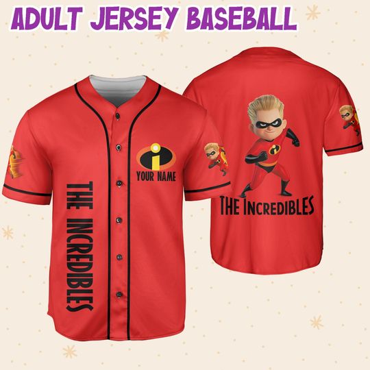 Personalized Disney The Incredibles Dash Baseball Jersey