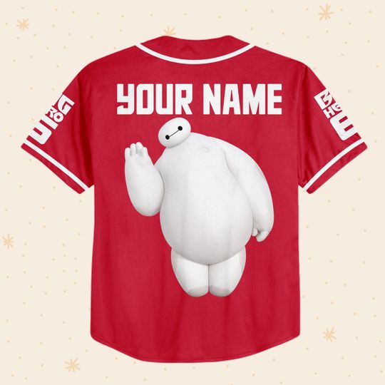 Personalized Disney Big Hero 6 BayMax Baseball Jersey