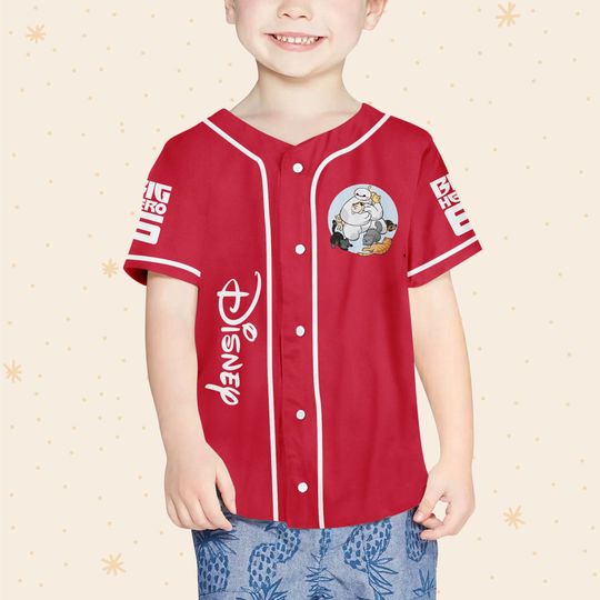 Personalized Disney Big Hero 6 BayMax Baseball Jersey