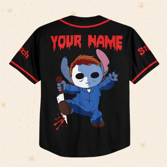 Personalized Disney Horror Stitch Michael Myers, Custom Disney Jersey