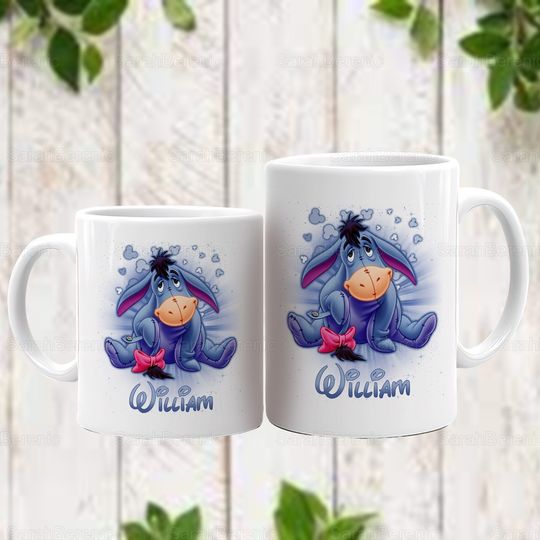 Eeyore Black Ceramic Mug, Eeyore Disney Coffee Cup