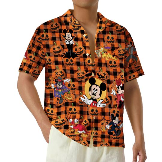 Pumpkin Buffalo Plaid Disney Trip Halloween Hawaiian