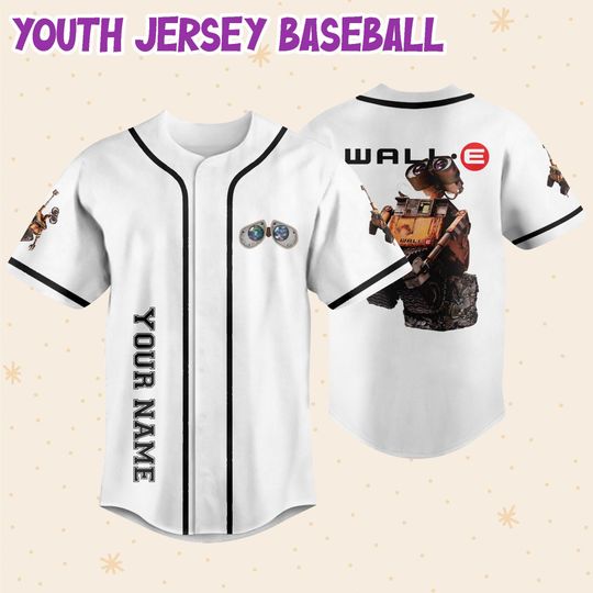 Personalized Disney Pixar WALL-E Misses EVE Baseball Jersey