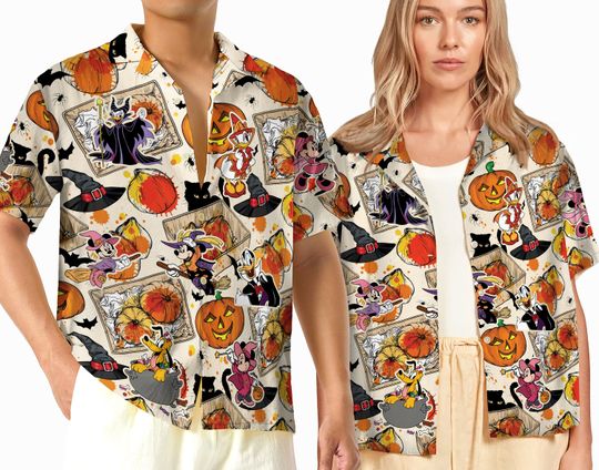 Pumpkin Black Cat Disney Salem Witch Hawaiian