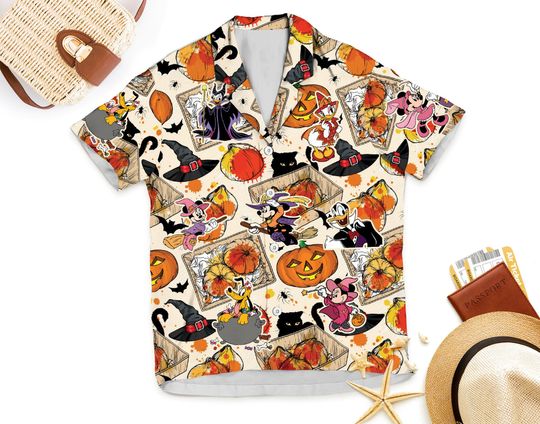 Pumpkin Black Cat Disney Salem Witch Hawaiian