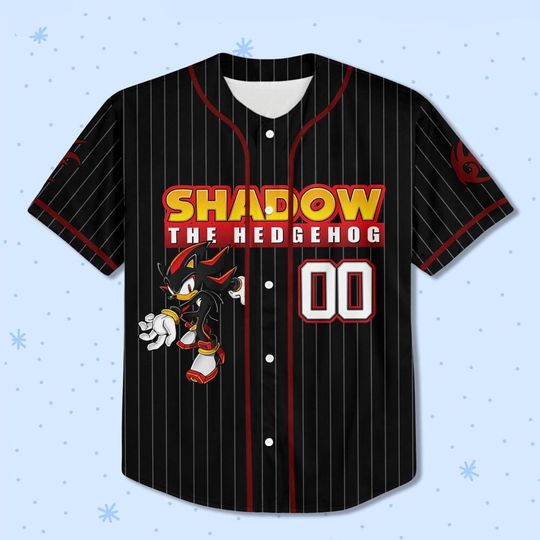 Personalize Sonic Shadow The Hedgehog, Custom Sonic Jersey, Funny Sonic Party Shirt, Sonic Birthday Gift