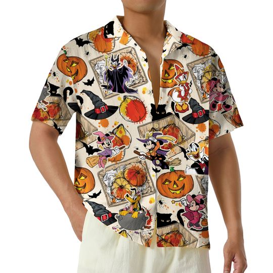 Pumpkin Black Cat Disney Salem Witch Hawaiian