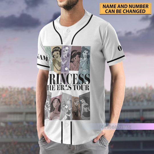 Princess Eras Tour Baseball Jersey, Disney Princess Baseball