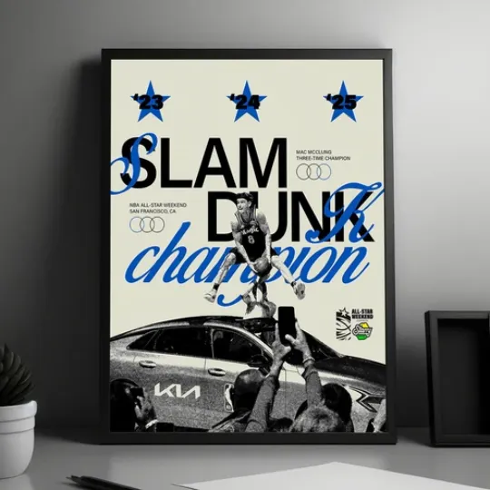 NEW! Mac McClung Three Time Champion Dunk Of NBA All Star Weekend Poster