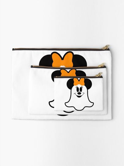 Retro Disney Halloween Minnie Mouse Ghost Makeup Bag