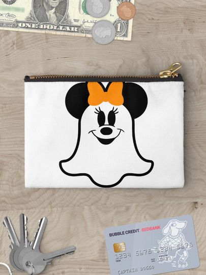 Retro Disney Halloween Minnie Mouse Ghost Makeup Bag