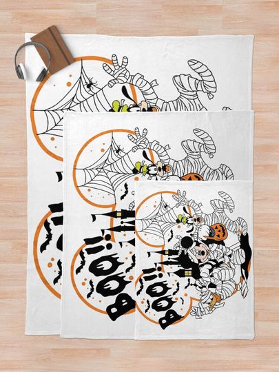 Disney Mickey And Friends Halloween Throw Blanket